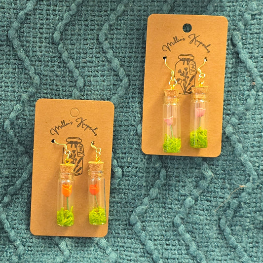 orange Forever Meadow - Earrings Set