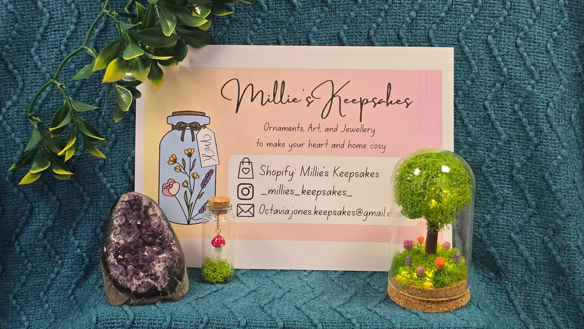 Mushroom In A Bottle - Miniature Polymer Clay Diorama
